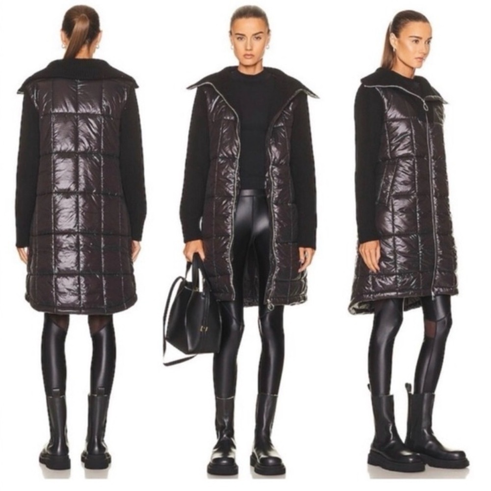 Varley Mayten Knit Puffer Long Jacket Size XS